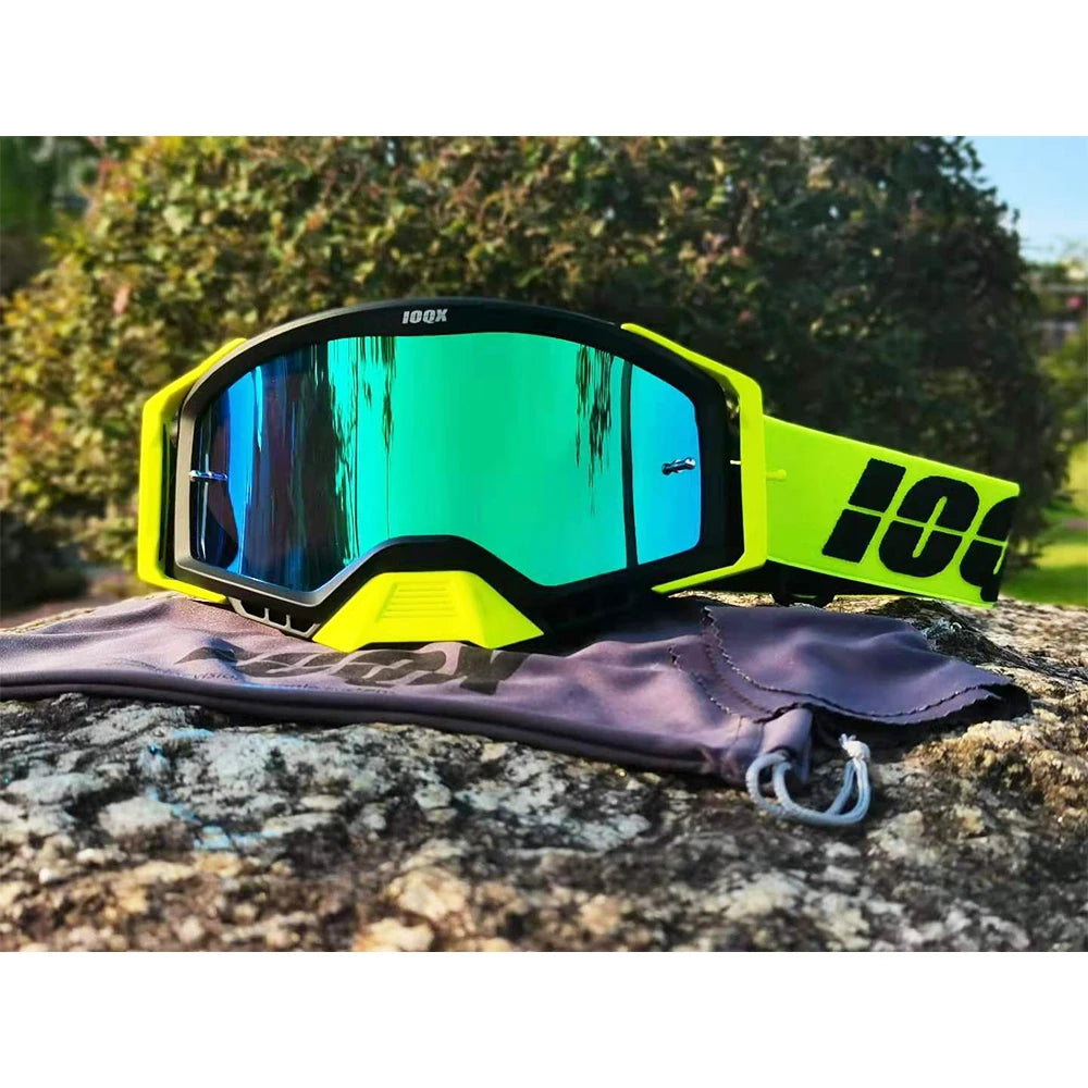 IOQX Motorcycle Goggles - Anti-Fog Safety Eyewear for Motocross & Riding
