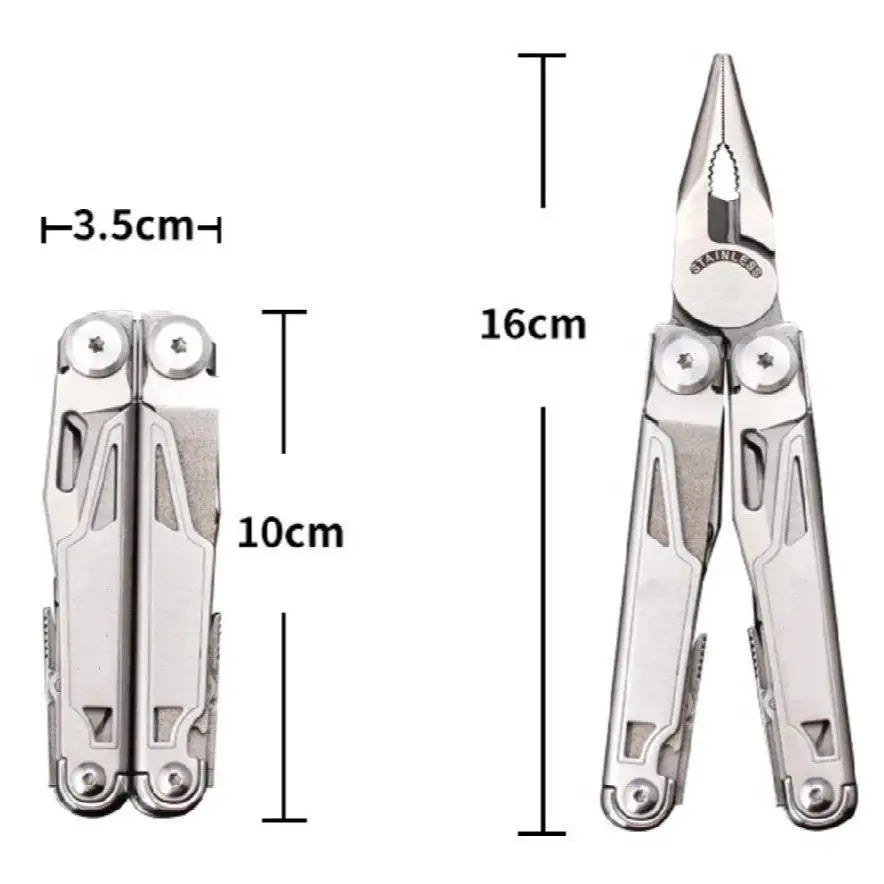 Daicamping Multi-Tool Plier - Stainless Steel Folding Knife with Saw & Scissors