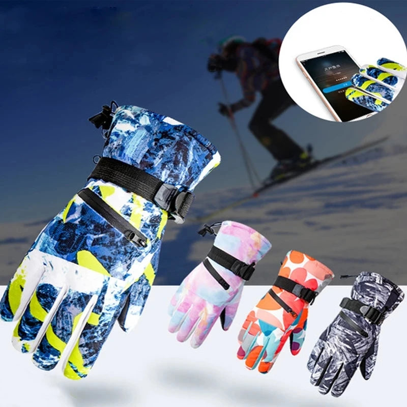 Premium Waterproof Winter Ski & Snowboard Gloves - Touch Screen Compatible