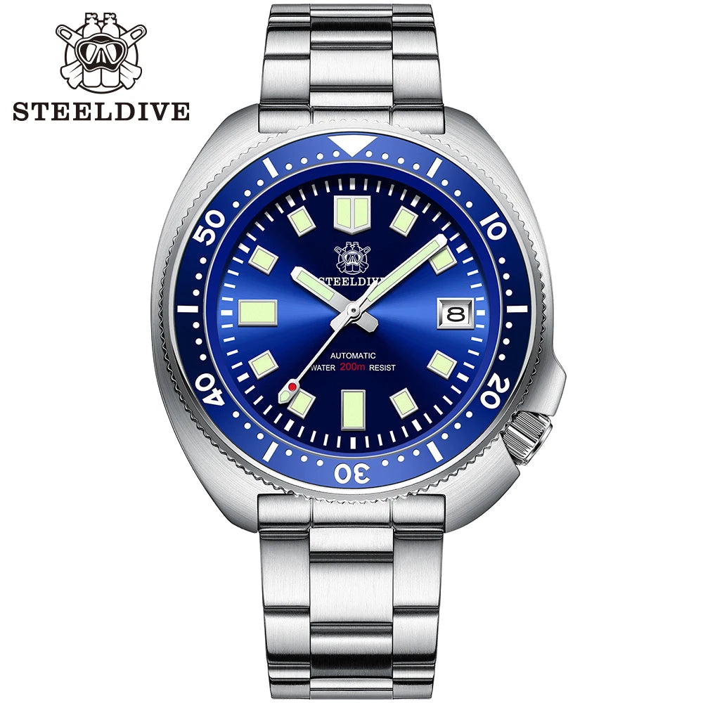 Steeldive SD1970 Professional Dive Watch - 200M Water Resistant with NH35 Movement