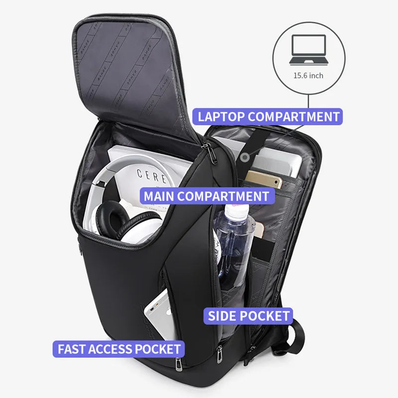 BANGE Professional 17" Laptop Backpack with USB Charging Port