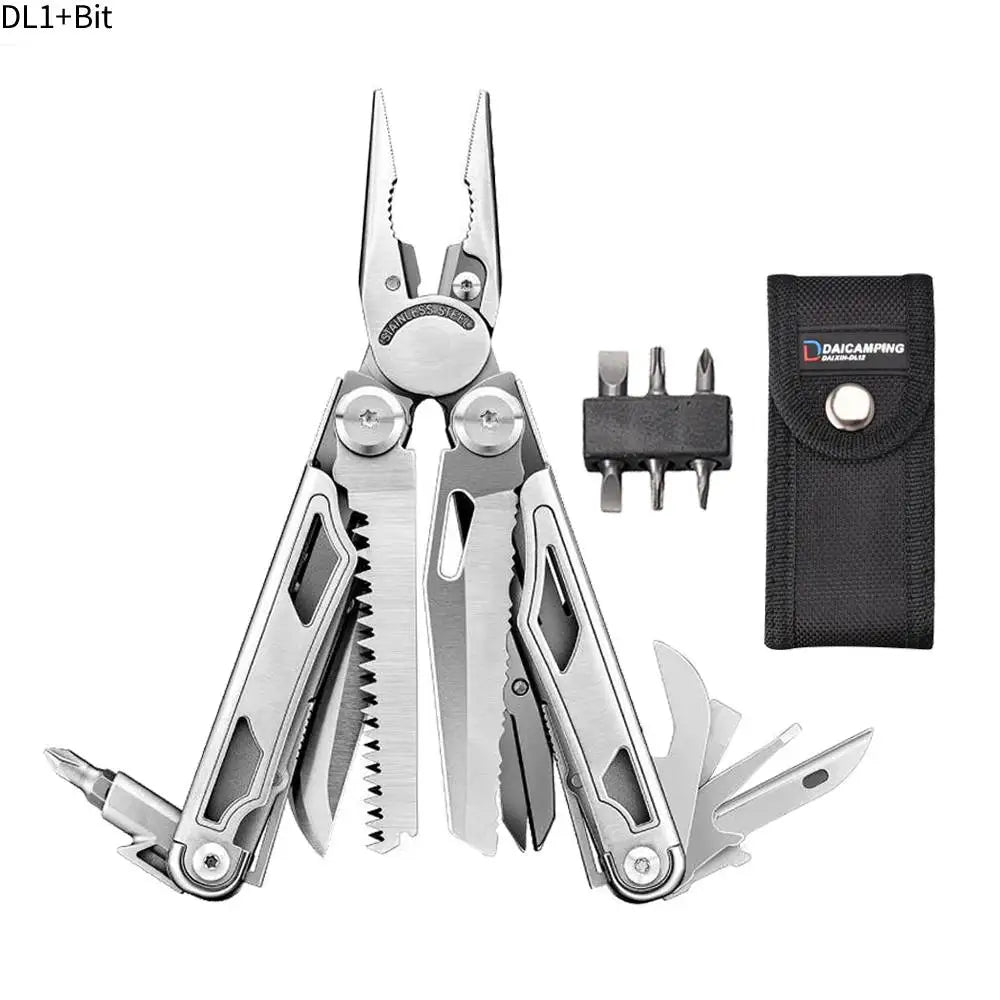 Daicamping Multi-Tool Plier - Stainless Steel Folding Knife with Saw & Scissors