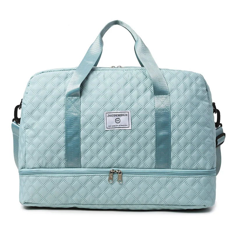 Premium Travel Duffel Bag with Wet/Dry Compartments - Waterproof Sports & Gym Bag