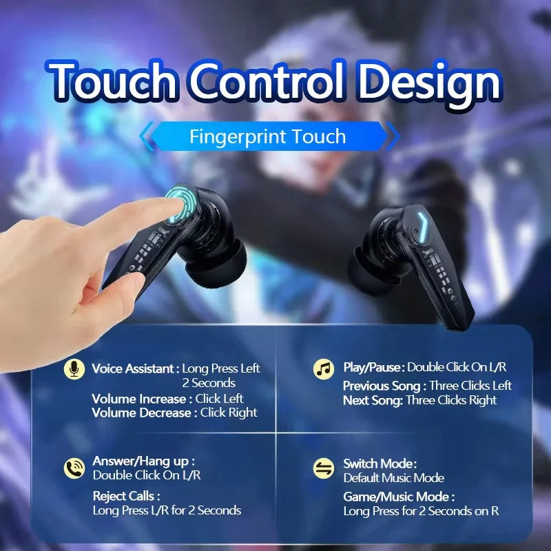 Lenovo GM2 Pro Wireless Gaming Earbuds - Bluetooth 5.3 with Active Noise Cancellation