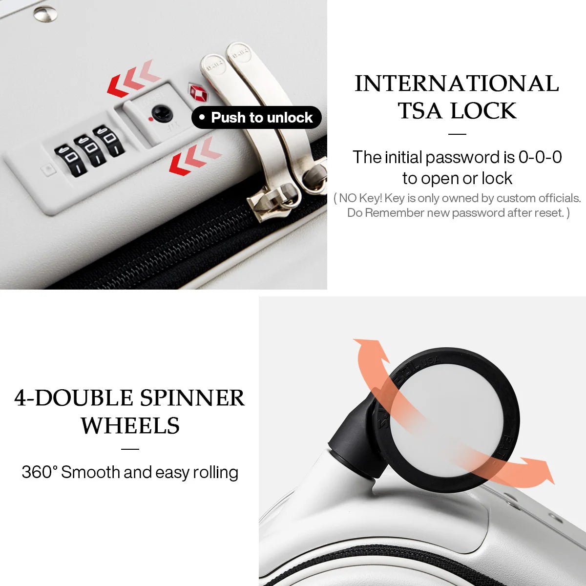 Mixi Aluminum Frame Rolling Suitcase - Premium Carry-On Luggage