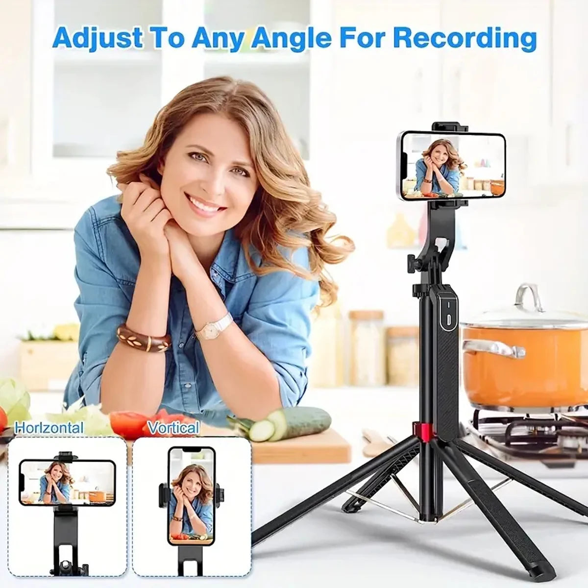Professional Portable Camera Tripod with Wireless Remote - 360° Rotation