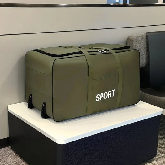 Expandable Rolling Luggage Bag - Large Capacity Foldable Travel Suitcase with Wheels