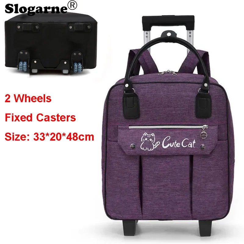 Rolling Travel Luggage with Spinner Wheels - Large Capacity Duffel Bag