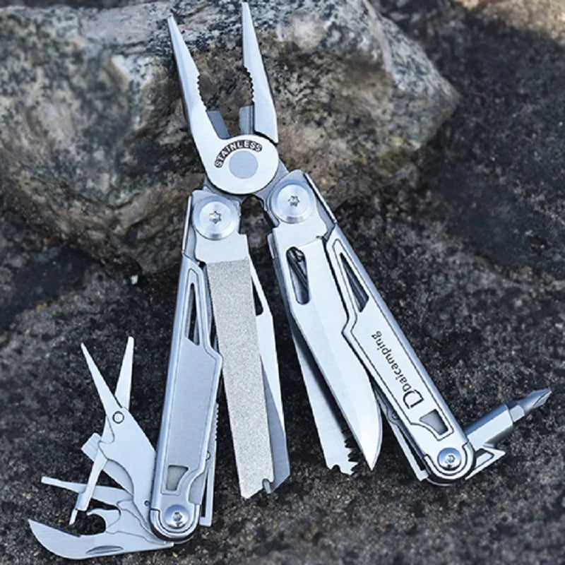 Daicamping Multi-Tool Plier - Stainless Steel Folding Knife with Saw & Scissors