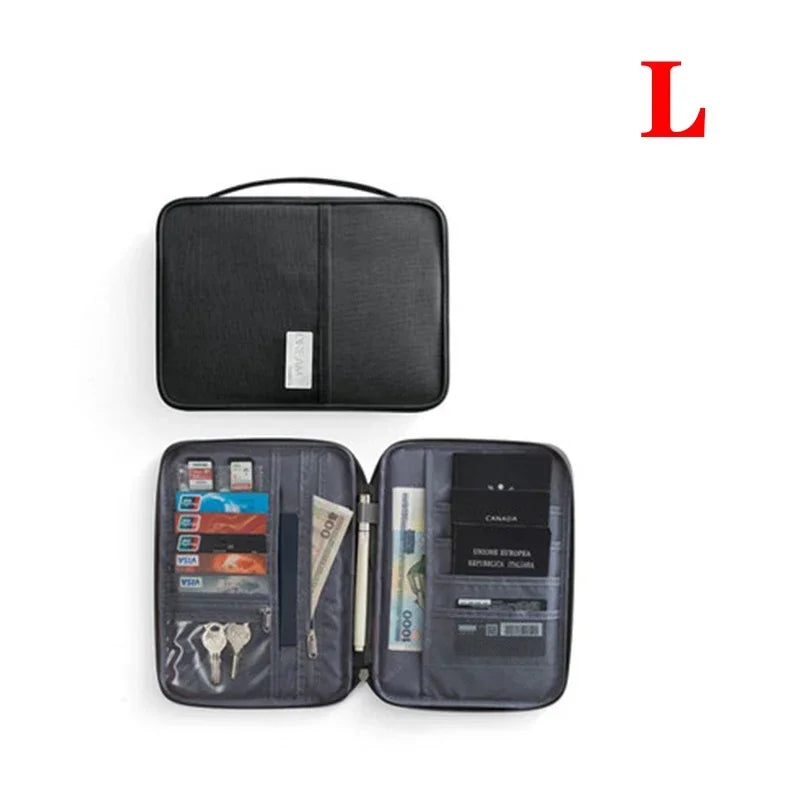 Multi-Function Travel Passport Holder & Document Organizer
