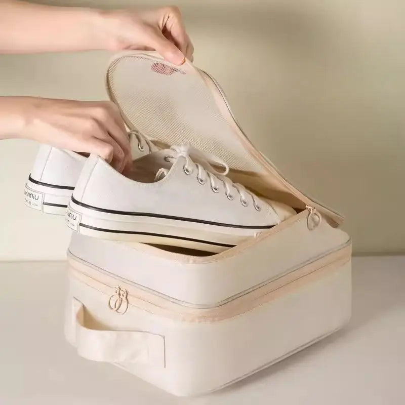 Premium Travel Shoe Storage Bag - Breathable Mesh Organizer