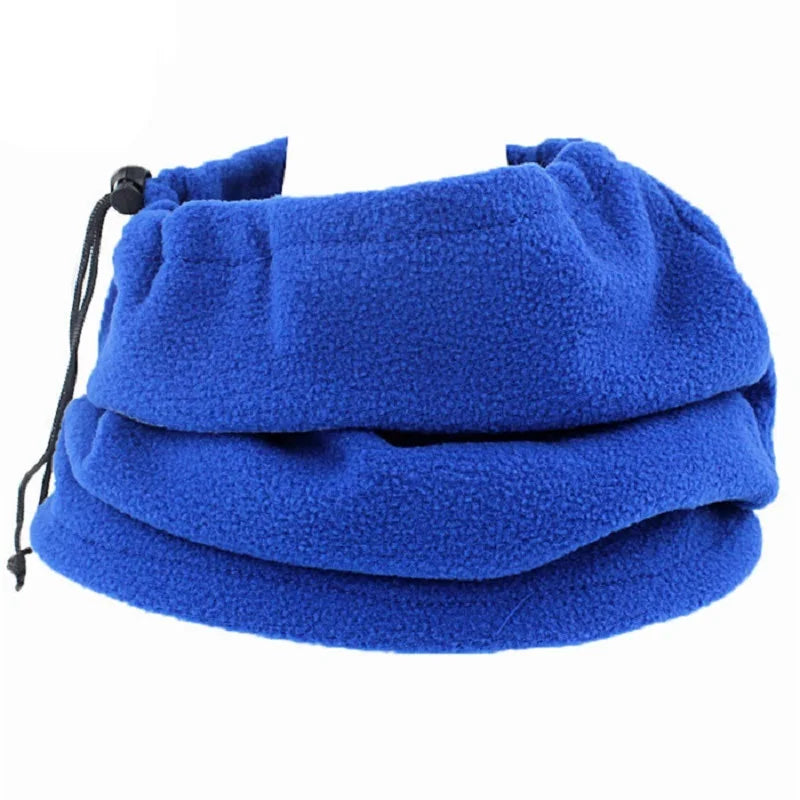 Polar Fleece Winter Neck Gaiter - Adjustable Windproof Face Mask