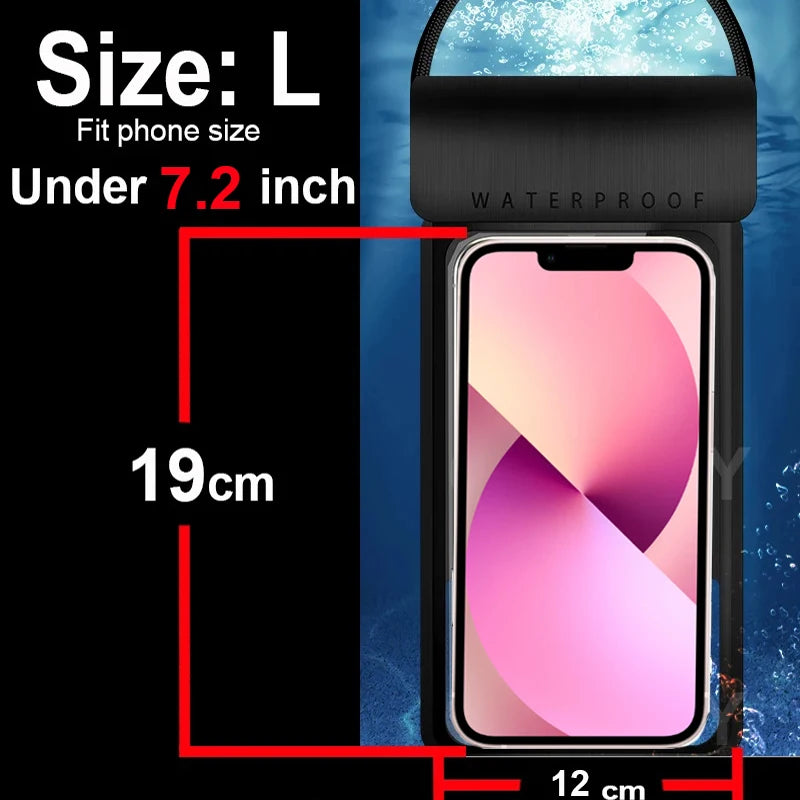 IPX8 Universal Waterproof Phone Case for iPhone 12-16 Series