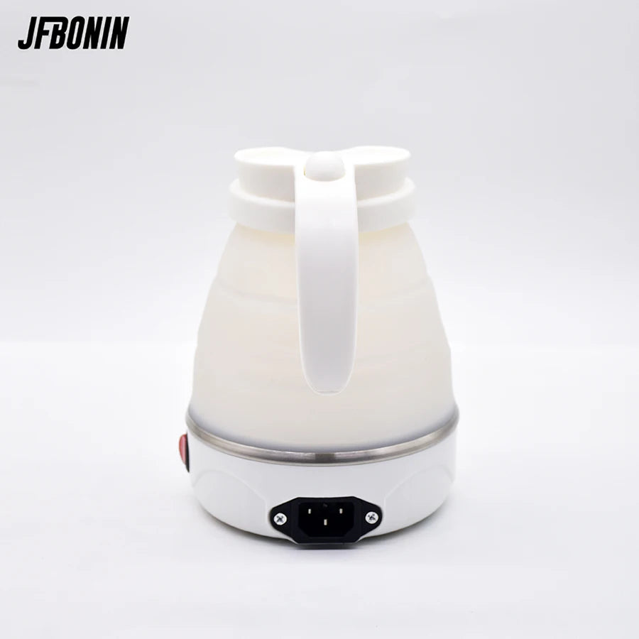 Portable Collapsible Travel Kettle - 600ml Silicone & Stainless Steel Electric Kettle