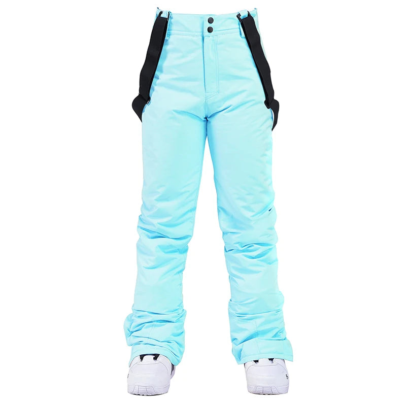 Premium Winter Ski Pants - Windproof Waterproof Suspender Snow Trousers