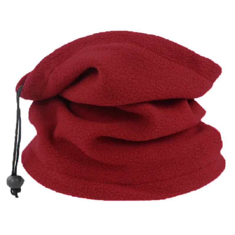 Polar Fleece Winter Neck Gaiter - Adjustable Windproof Face Mask