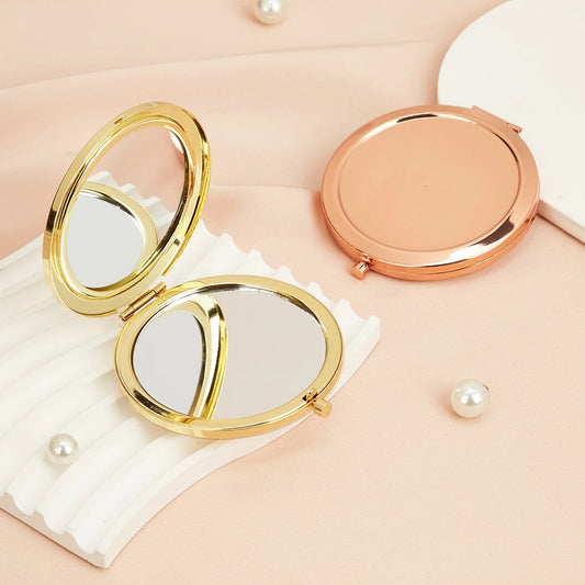 Compact Double-Sided Folding Makeup Mirror - Travel Size