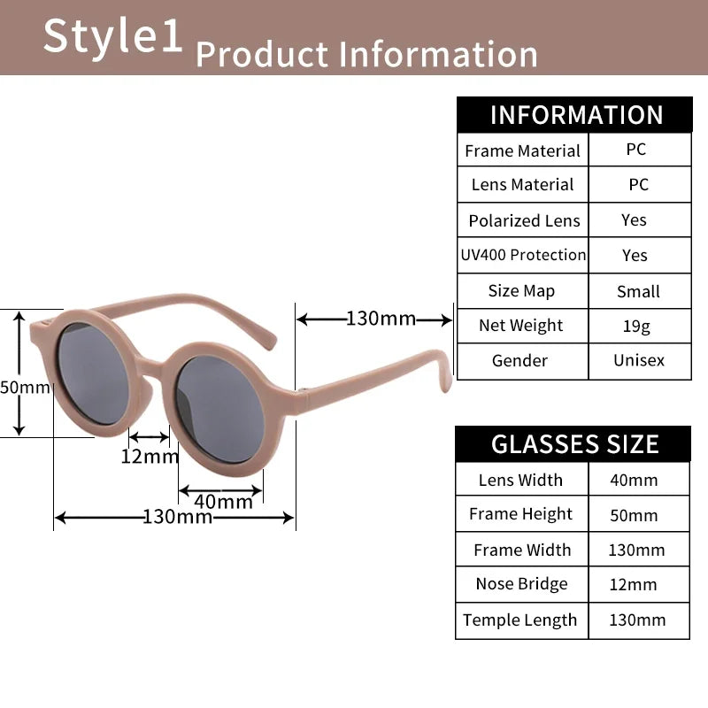 Kids UV400 Protection Sunglasses - Cute Cartoon Bear Design