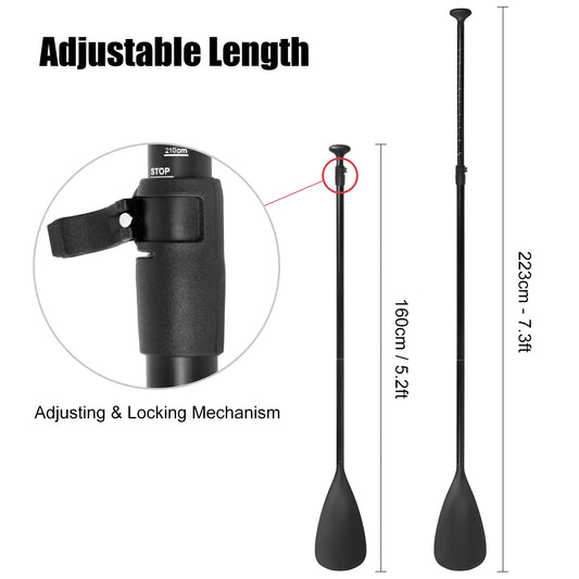 Adjustable 4-Piece Kayak Paddle - Dual Purpose for SUP and Inflatable Boats