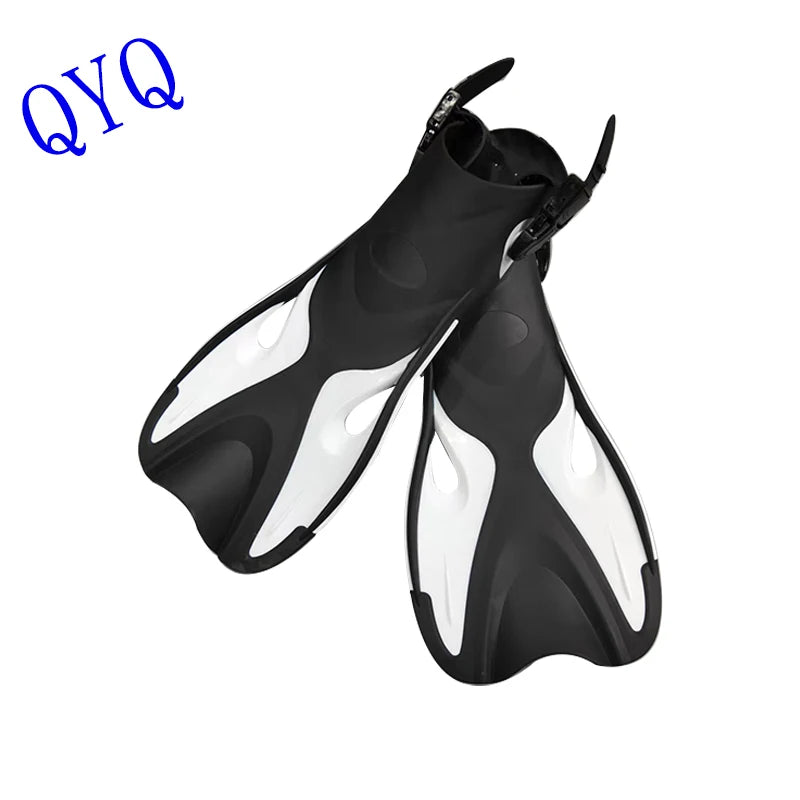 Adult Adjustable Diving Fins - Open Heel Snorkeling Flippers