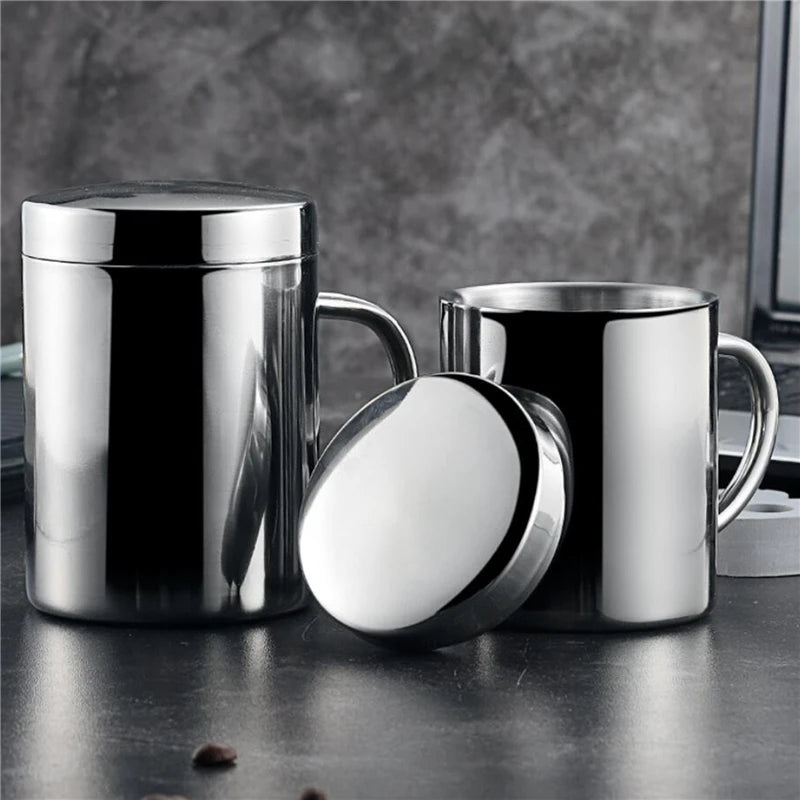 Insulated Stainless Steel Travel Mug with Lid - 320ml