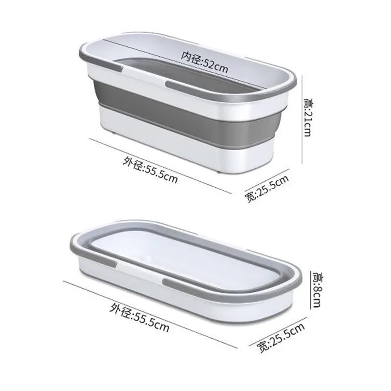 Collapsible Silicone Bucket with Wheels - Portable Multi-Purpose Cleaning Solution