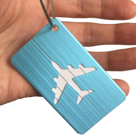 Premium Aluminum Luggage Tag - Durable Metal Baggage Identifier