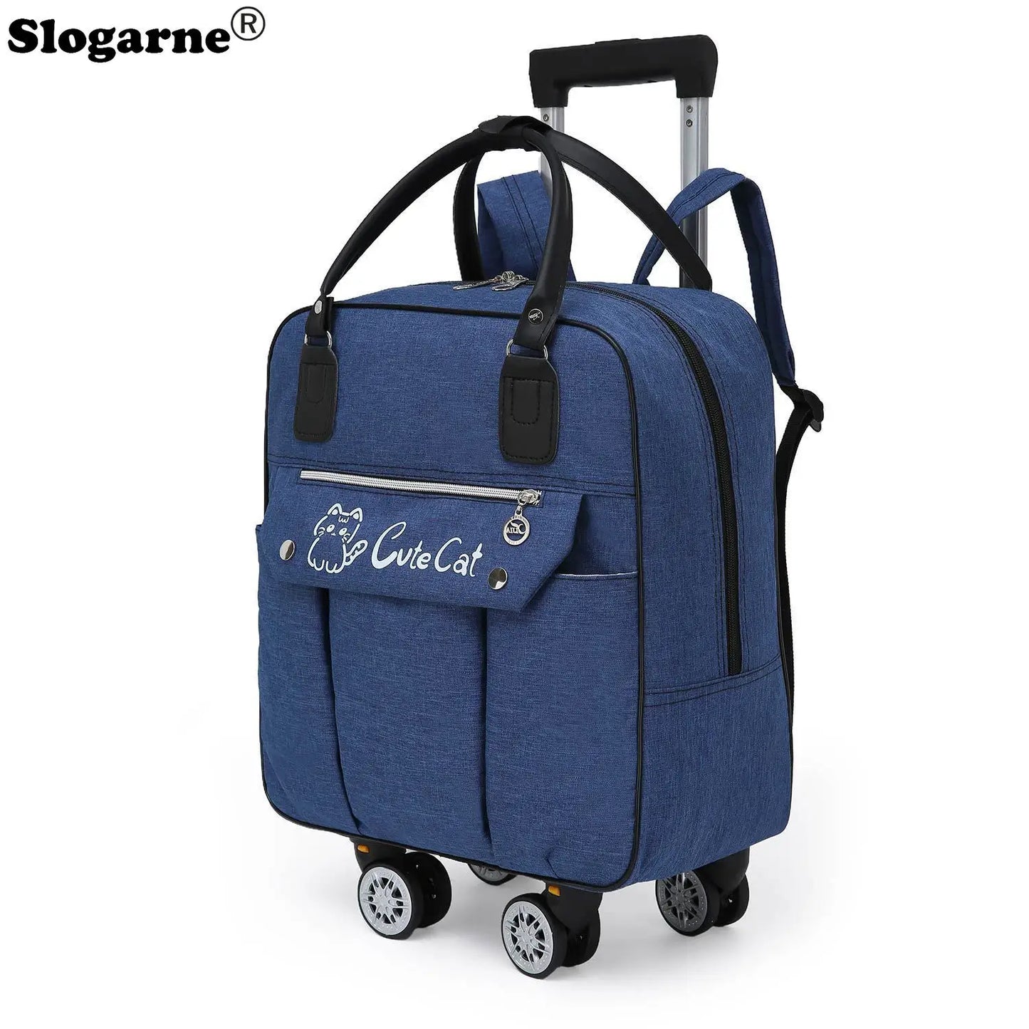 Rolling Travel Luggage with Spinner Wheels - Large Capacity Duffel Bag