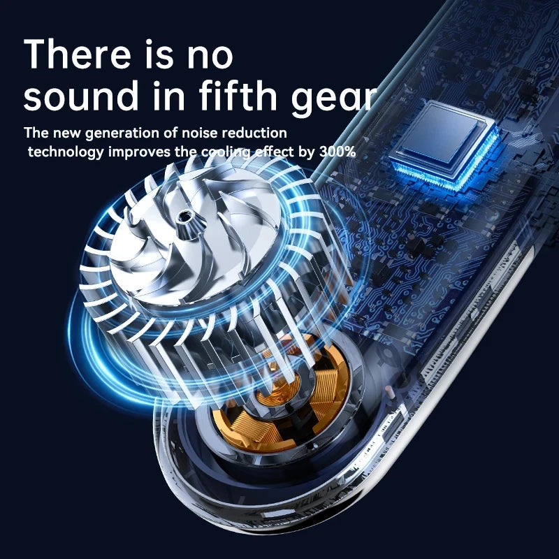 Portable Bladeless Neck Fan with 10000mAh Battery - USB Rechargeable Wearable Air Cooler