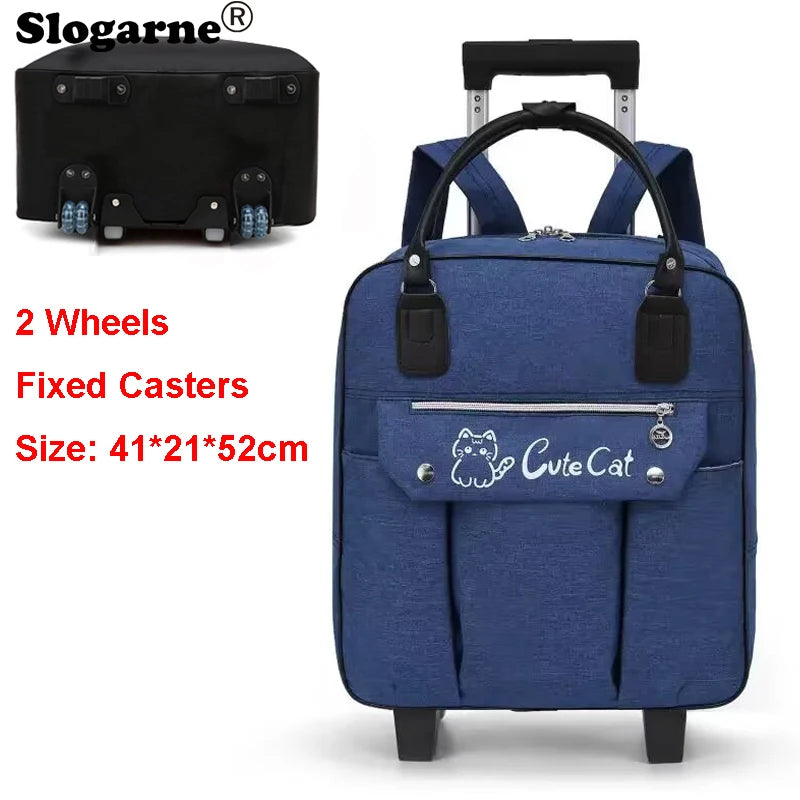 Rolling Travel Luggage with Spinner Wheels - Large Capacity Duffel Bag