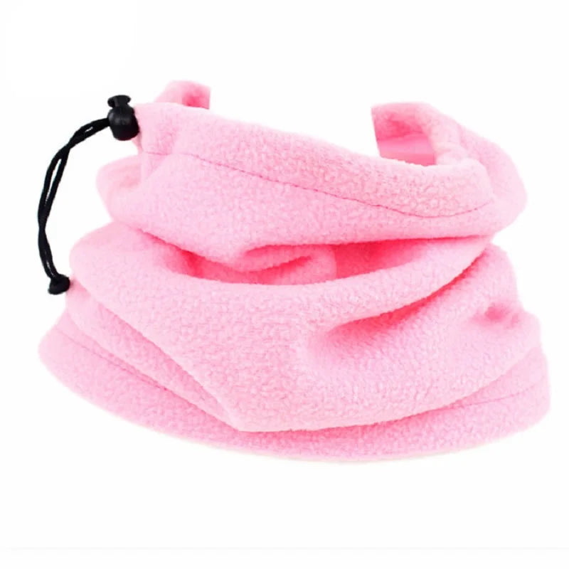 Polar Fleece Winter Neck Gaiter - Adjustable Windproof Face Mask