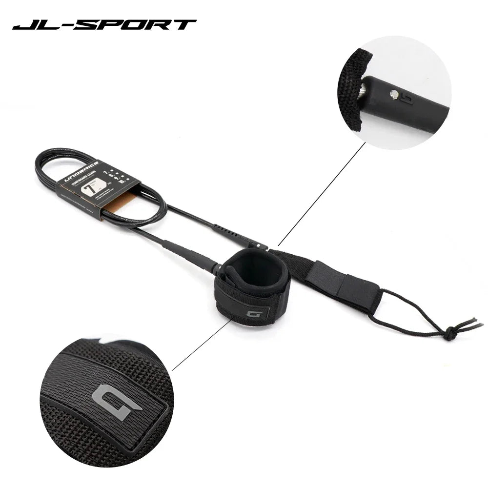 DK Premium Surfboard Leash - 6-9ft Straight Foot Rope