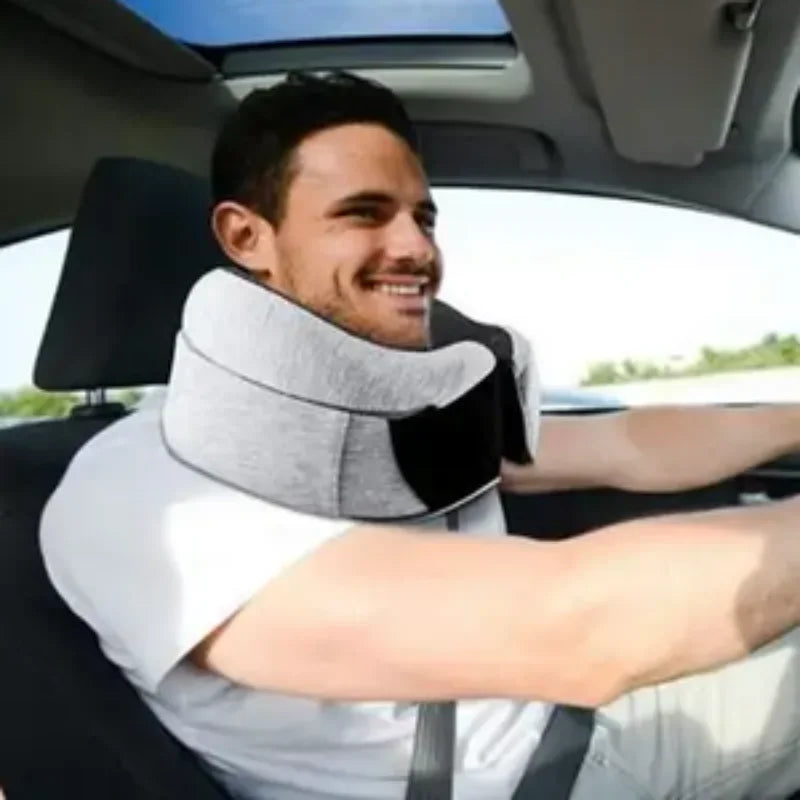 Memory Foam Travel Neck Pillow - U-Shaped Ergonomic Support