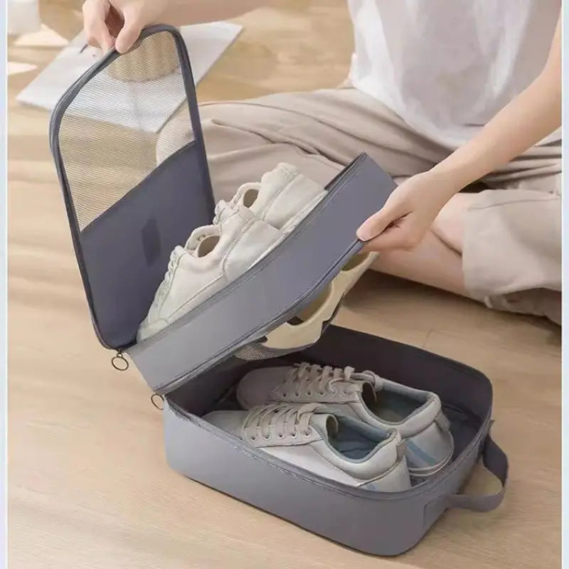 Premium Travel Shoe Storage Bag - Breathable Mesh Organizer