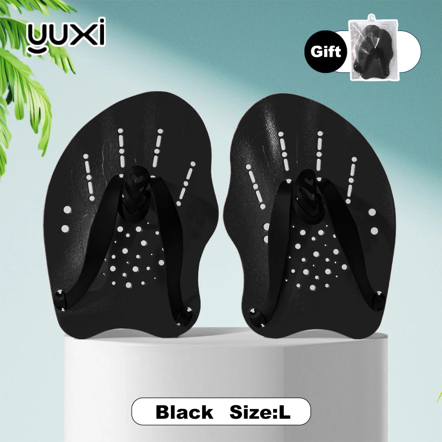 Silicone Swimming Hand Paddles - Adjustable Webbed Gloves for Training & Snorkeling