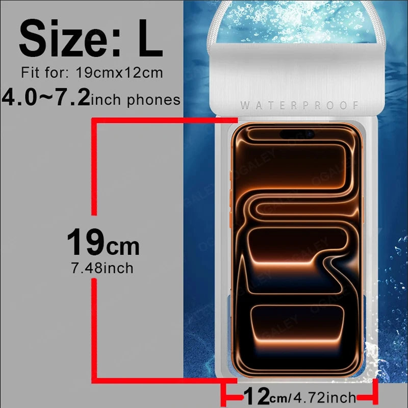 Universal Waterproof Phone Case - IPX8 Certified Underwater Dry Bag
