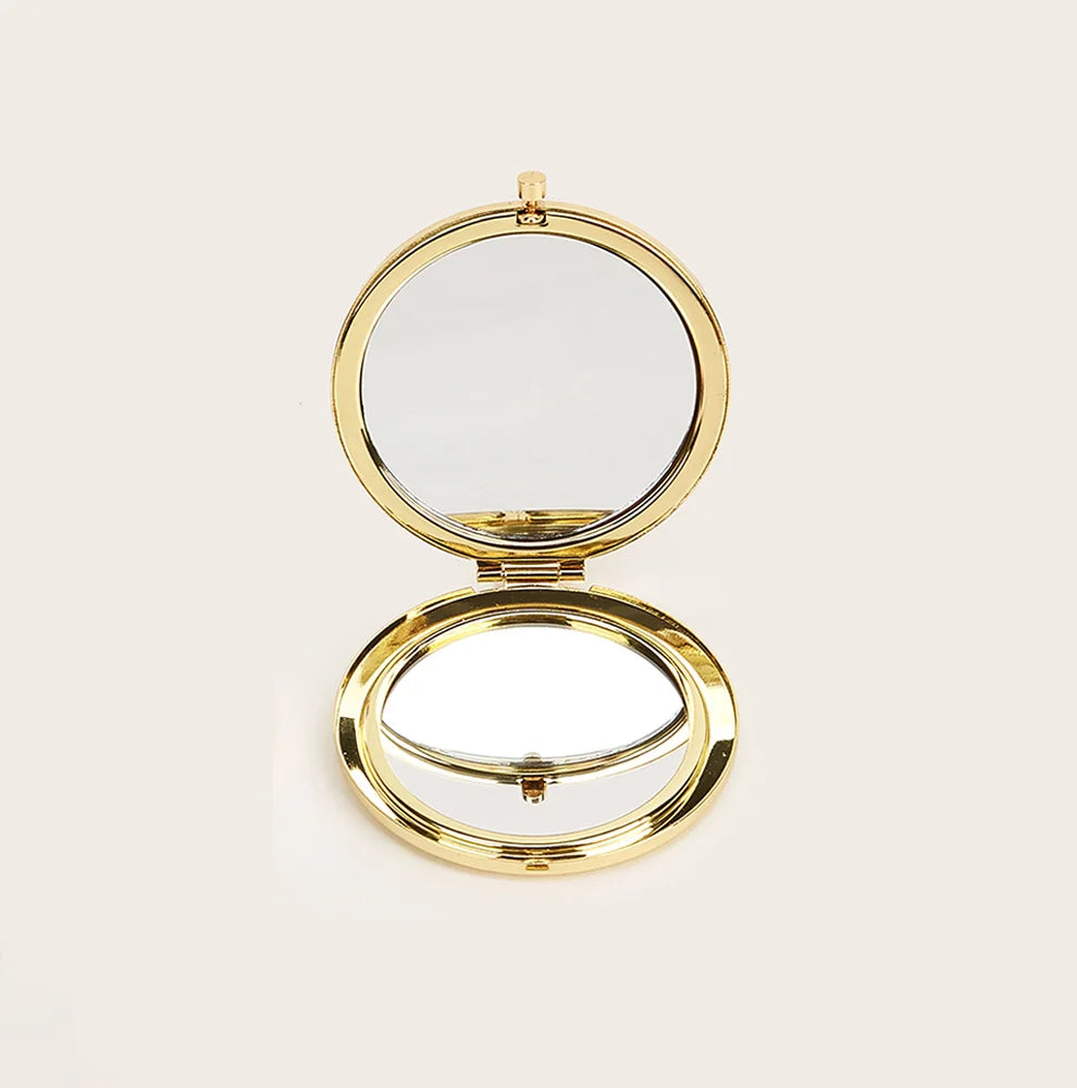 Compact Double-Sided Folding Makeup Mirror - Travel Size