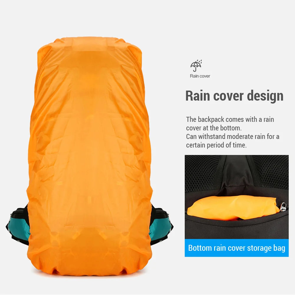 60L Waterproof Hiking Backpack - Large Capacity Mountaineering Pack