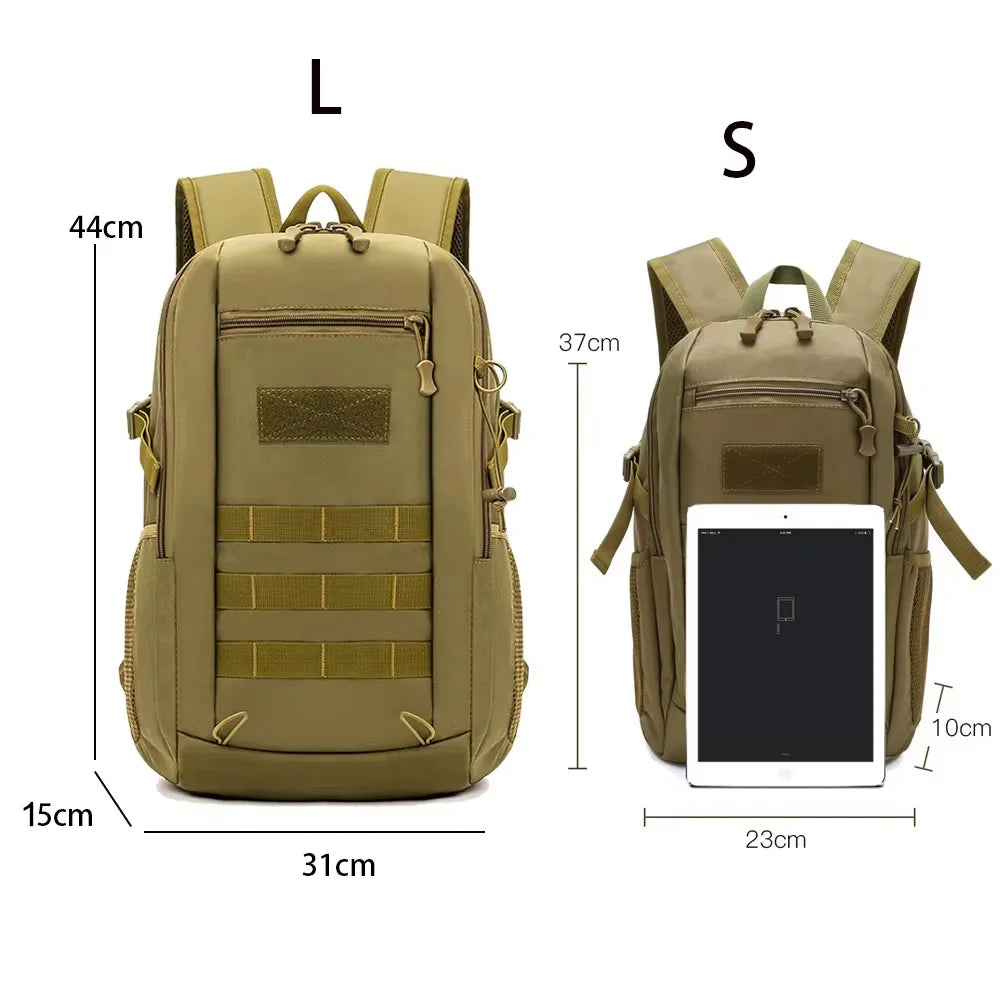 Scione Tactical Backpack - 10L/20L Waterproof MOLLE Daypack for Hiking and Camping