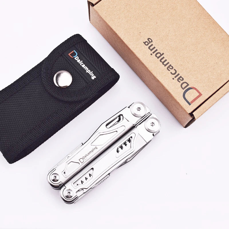 Daicamping Multi-Tool Plier - Stainless Steel Folding Knife with Saw & Scissors