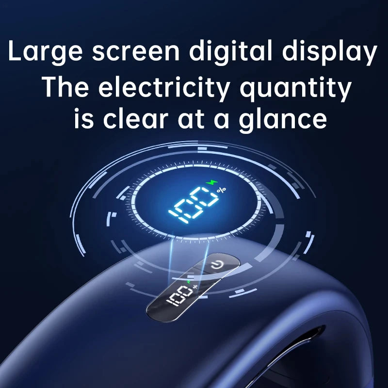 Portable Bladeless Neck Fan with 10000mAh Battery - USB Rechargeable Wearable Air Cooler