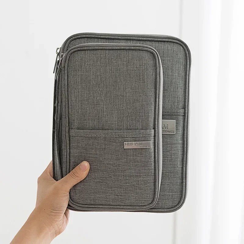Multi-Function Travel Passport Holder & Document Organizer