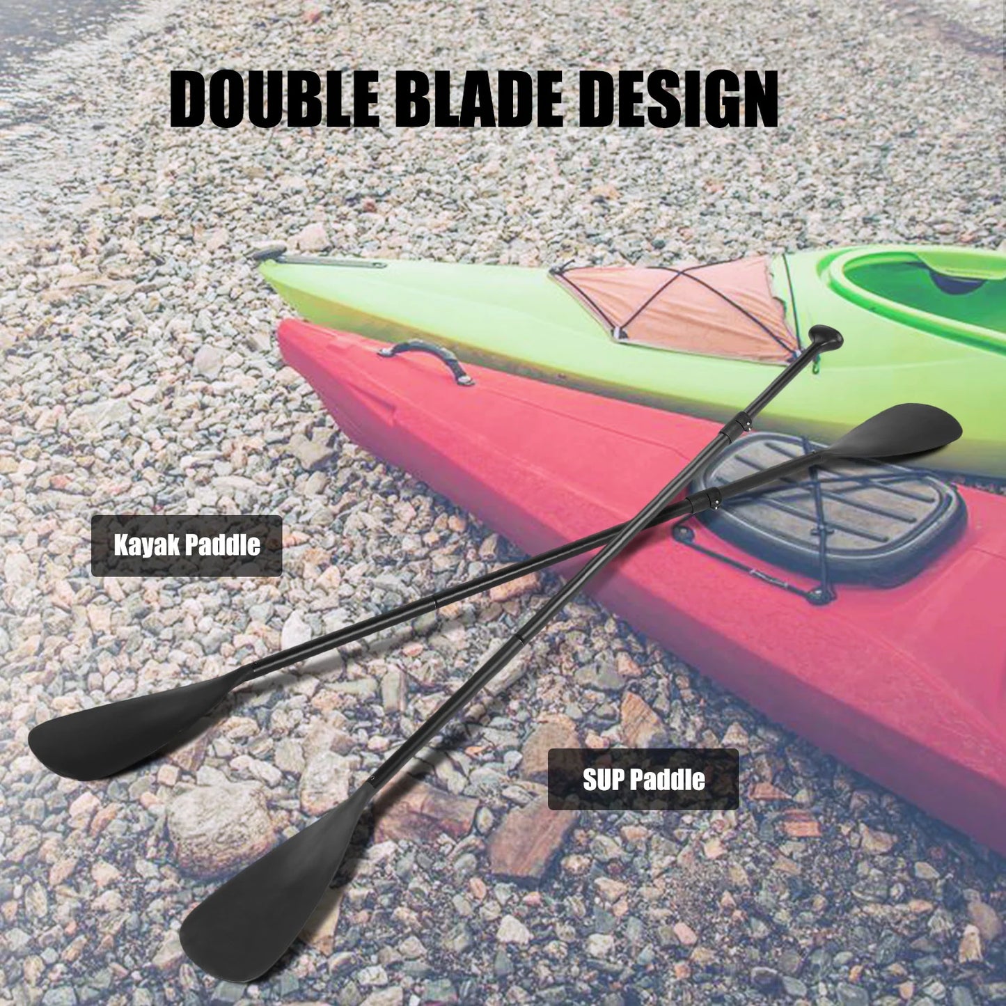Adjustable 4-Piece Kayak Paddle - Dual Purpose for SUP and Inflatable Boats