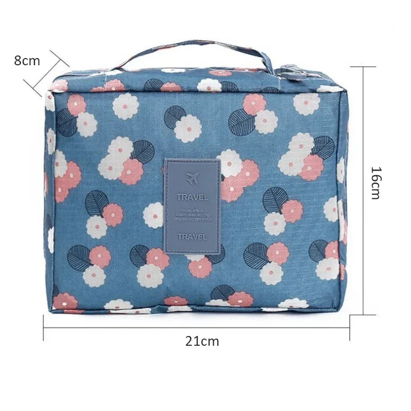 Waterproof Travel Cosmetic Organizer Bag - High Capacity Makeup Storage Case