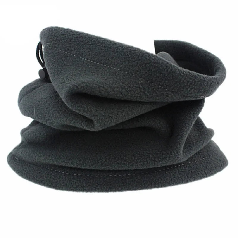 Polar Fleece Winter Neck Gaiter - Adjustable Windproof Face Mask