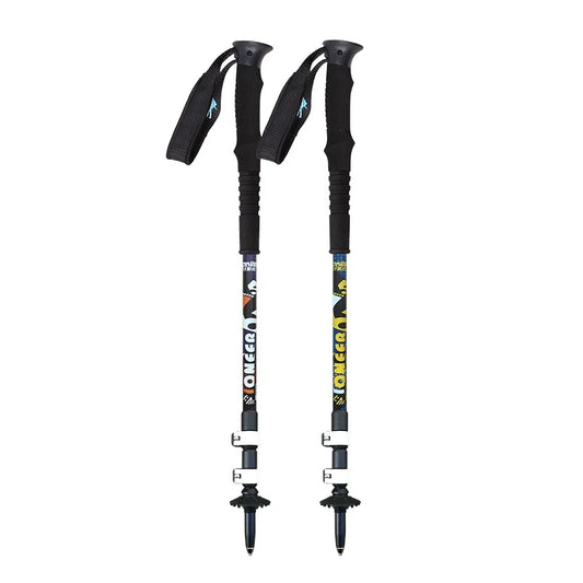Pioneer Aluminum Trekking Poles - Adjustable Nordic Walking Sticks (Pair)