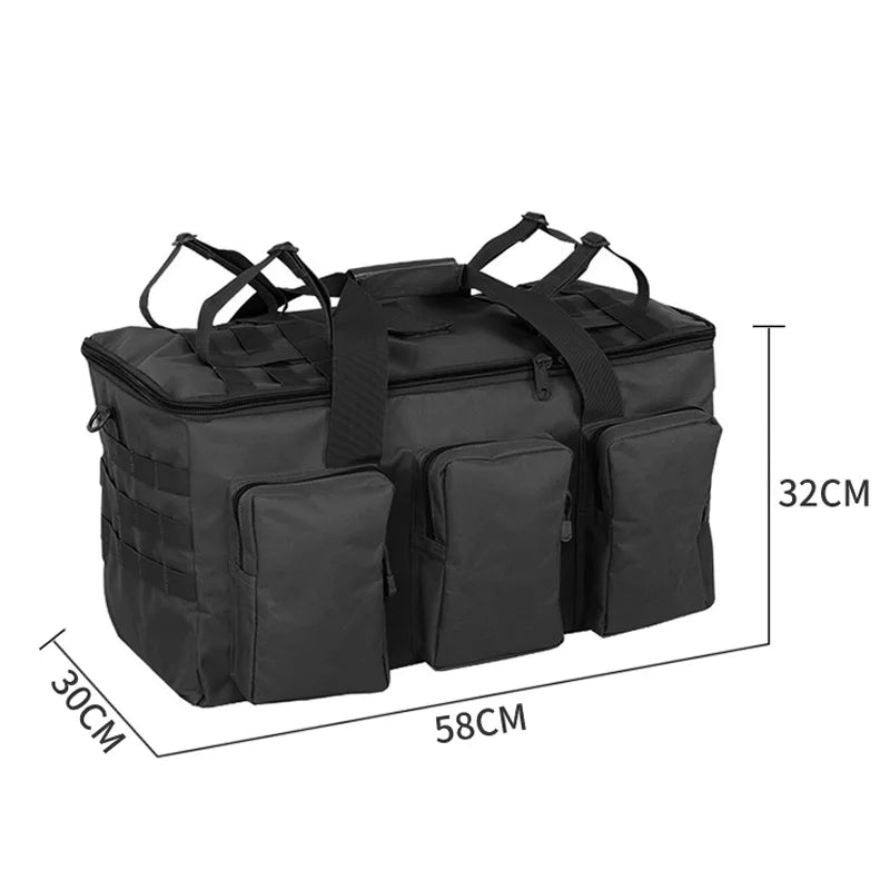 55L Tactical Duffel Backpack - Convertible Travel Gym Bag for Men & Women