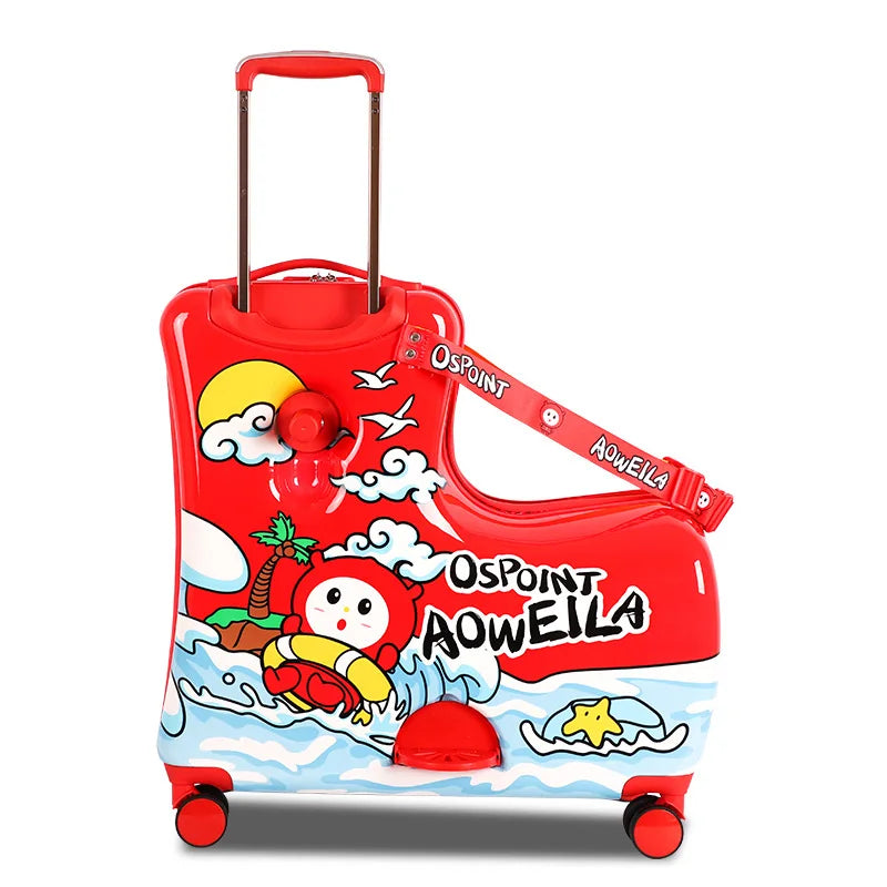 Kids Ride-On Luggage - Rolling Suitcase with Wheels