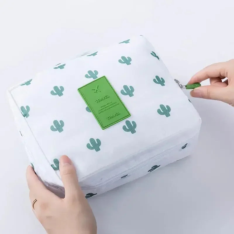 Waterproof Travel Cosmetic Organizer Bag - High Capacity Makeup Storage Case