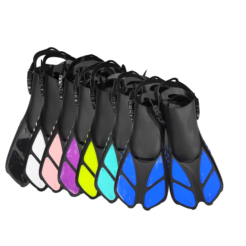Adult Adjustable Diving Fins - Open Heel Snorkeling Flippers